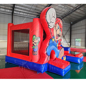 Château gonflable commercial pour aire de jeux intérieure, château gonflable personnalisé Mario, château gonflable avec toboggan - Product Image 5