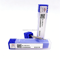 Fresa de carburo sólido de 3 filos con vástago recto y base plana ZCC.CT AL-3E-D1.0&3F-1.00MM*4*3*50, adecuada para aleación de aluminio OEM ODM