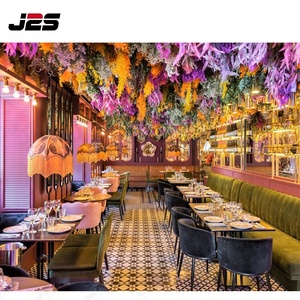 Juego de comedor de cuero o tela para asientos de cabina de restaurante de estilo europeo moderno personalizado para cafeterías, cafeterías, hoteles, restaurantes - Product Image 1