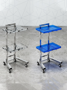 Stainless steel beauty and hair salon folding cart internet-famous small cart hair salon tools hair cutting - Product Image 1