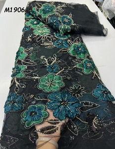 Nigeriano <span class=keywords><strong>abito</strong></span> da festa in pizzo francese con perline con <span class=keywords><strong>paillettes</strong></span> ecologiche con motivo animale decorato ordine minimo 5 yarde per matrimoni - Product Image 5