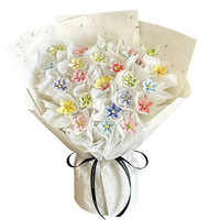 Bouquet de fleurs préservées faites à la main de Jingdezhen, cadeau idéal pour la Saint-Valentin, la fête des mères, pour maman, petite amie