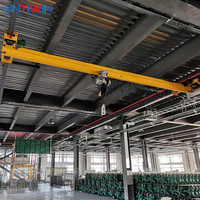 Pont roulant monopoutre de type européen HNTIWIN à prix d'usine avec palan et roulement, capacité 5 tonnes, hauteur de levage 7,5 m, à vendre
