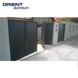 Hợp Chất Tường Thiết Kế Đơn Giản Cổng Chính/Trắng Nhôm Đường Lái Xe Điện <span class=keywords><strong>Auto</strong></span> <span class=keywords><strong>Gate</strong></span> Với Động Cơ - Product Image 4