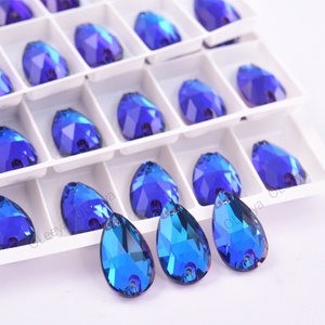 Cristales de Vidrio Biselados de Alta Calidad de Fábrica Oleeya, Cristales AB en Forma de Lágrima con Reverso Plano, Cristales de Colores para Coser, Strass Grandes para Ropa - Product Image 5