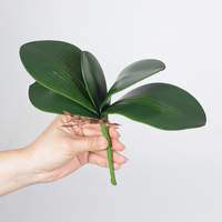 Daun Anggrek Phalaenopsis Buatan Sentuhan Lembut PU EVA Berkualitas Tinggi Aksesoris Bunga Sutra Rangkaian Bunga YD-228 Cina