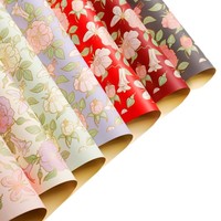 Nouveauté, vente en gros, papier d'art PVC vintage rétro luxueux, recouvert de perles, réutilisable, pour emballer les fleurs, pour la fête des mères