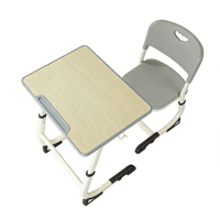 Bureau d'étude réglable en hauteur pour enfants avec tiroir à crayons et crochet pour casque, mobilier scolaire ergonomique anti-pincement