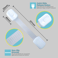 Verrous de verrouillage de sangle de bébé pour réfrigérateur réglable blanc noir Protection de sécurité des enfants serrure de toilette armoire portes tiroir