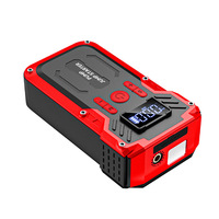 Foreign Trade Red/Black Car Battery Jump Starter Tire Inflator 12V Emergency Start Power Supply Car Air Pump Dual-use 12000mah