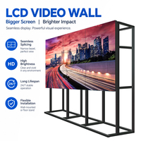 Mur vidéo LCD personnalisé 2x2 3x3 4x4, affichage multi-écrans haute luminosité, signalisation numérique pour aéroports, gares et centres commerciaux