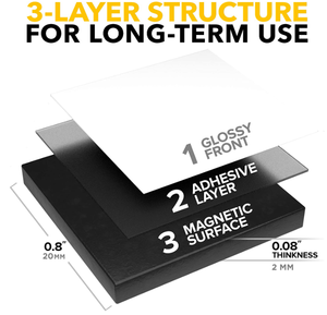 Maghard Peel & Stick Feuilles magnétiques Carrés magnétiques Aimant d'<span class=keywords><strong>un</strong></span> côté, auto-adhésif de <span class=keywords><strong>l</strong></span>'<span class=keywords><strong>autre</strong></span> côté - Product Image 2