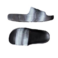 Stock Prêt Claquettes Homme Adilette 22 Noir Gris Semelle EVA Acupression Qualité Originale Hiver Vente en Gros