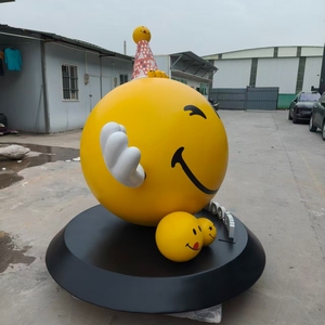 Palloni Giganti Personalizzabili in Fibra di Vetro a Forma di Emoji (Ridenti, Piangenti, Arrabbiati, Felici) <span class=keywords><strong>per</strong></span> Decorazioni di Parchi, Luna Park, Feste e Vacanze - Product Image 3