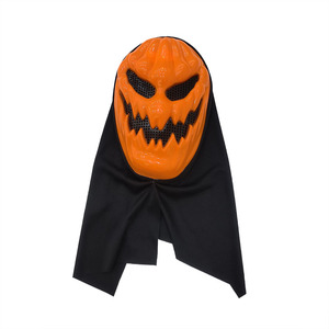Masque de citrouille <span class=keywords><strong>mal</strong></span>éfique d'Halloween, masque de tête de <span class=keywords><strong>Jack</strong></span> O' Lantern effrayant, accessoire de cosplay pour manoir hanté et séance photo d'horreur - Product Image 1