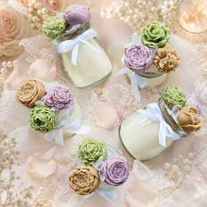 Vela Aromática de Cera de Soja con Ramo de Rosas de Lujo LF, Velas Florales Esculturales 3D en Frasco para Recuerdos de Boda, Etiqueta Privada, Venta al Por Mayor - Product Image 2