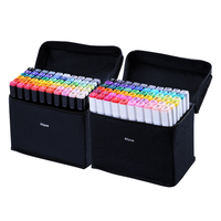 204 couleurs Double tête marqueur stylo ensemble croquis pointe huileuse à base d'alcool marqueurs pour Manga dessin école Art fournitures