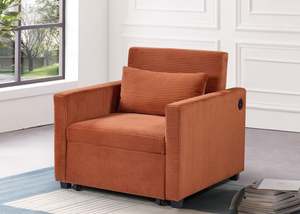 Sofá cama multifuncional Sofá plegable Emory Esponja Futón Sofá cama ajustable Doble uso - Product Image 3