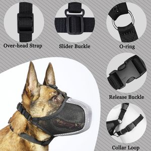 Bozal de nailon suave y transpirable personalizado para perros, antimordedura, antiladridos, a prueba de Escape para perros gigantes medianos y grandes, venta al por mayor, 2025 - Product Image 3