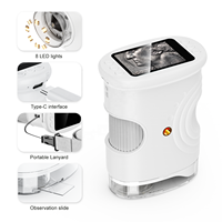 Portable Digital Microscope for Adults With 8 LED 2inch Screen Magnifier Mini Microscope Christmas Birthday Gifts