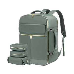 Wholesale 17Inch USB Fashion Zipper Student School Outdoor Carryon Business Travel Laptop Backpack with 3 Packing <b>Cubes</b> - Product Image 3