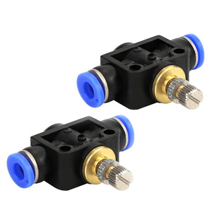 Vanne de régulation de vitesse pneumatique DDE Dade Pneumatics, raccord rapide pour tuyau droit, 4mm 6mm 8mm 10mm 12mm - Product Image 1