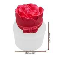 Silikonformen für Rosenkerzen Blumensäulen 3D-Kuchendekoration Valentinstag Rosen-Duftkerzen Eiswürfel