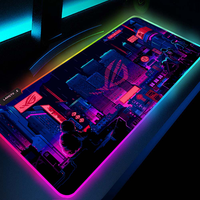 Tapis de souris gamer RGB personnalisés à faible MOQ, grands et extensibles, vierges pour sublimation
