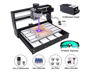 Routeur CNC 3018 Pro, machine de découpe et de gravure laser haute précision, têtes laser optionnelles de 1W à <span class=keywords><strong>15W</strong></span>, <span class=keywords><strong>moteur</strong></span> à <span class=keywords><strong>broche</strong></span> unique, mandrin ER11 - Product Image 6