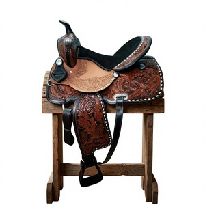 Silla de montar inglesa BS International para carreras de caballos, con estructura de madera, suave y cómoda, de la mejor calidad, cuero genuino, modelo con brida SUS304 - Product Image 1