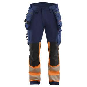BLAKLADER - 112516488953D104 Pantalones Hi-Vis Elásticos en 4 direcciones Azul marino/Naranja-EAN 7330509913116 ROPA DE TRABAJO DE LA HI-VIS - Product Image 1