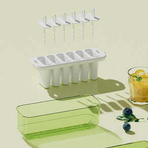 Moldes para helados con tapas rectangulares de PETTPE, aptos para congelador, de grado alimenticio, para hacer helados caseros y cubitos de hielo. - Product Image 2