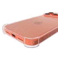 Coque de téléphone portable transparente en TPU antichoc avec paillettes brillantes, prix d'usine, populaire, pour iPhone 17 Pro Max 16 15 14 13, protection