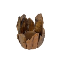 Mesa de Madera Antigua con Tapa de Teca Rústica, Escultura, Decoración para el Hogar, Regalo, Artesanía