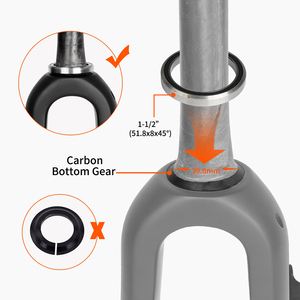 Forcella per Bici da Strada in Carbonio TOSEEK 700c*32c, Asse Passante 12x100mm, Freno <span class=keywords><strong>a</strong></span> Disco, Ultra Leggera 403g, Cono Sterzo da 1-1/8" <span class=keywords><strong>a</strong></span> 1-1/2", OEM ODM - Product Image 5