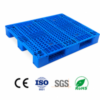 Palette en plastique renforcé empilable 1200*1000mm, surface grillagée, palette en HDPE écologique pour la manutention en entrepôt industriel
