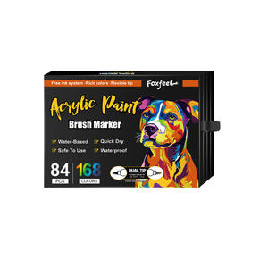 Juego de marcadores acrílicos de 168 colores, cabeza suave, doble cabeza, bolígrafo de pintura DIY, marcador de pizarra blanca para estudiantes, uso de dibujo de grafiti artístico - Product Image 1