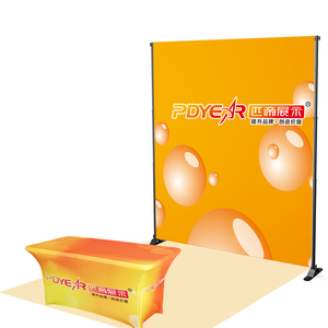 Free Design Advertising Adjustable Custom Logo Print Trade Show Display Exhibition Aluminum Telescopic Backdrop Banner Stand