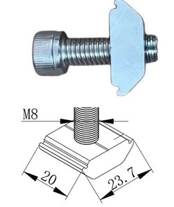 30mm Nhôm năng lượng mặt trời bảng điều khiển gắn Kẹp Giữa và giữa bảng điều khiển năng lượng mặt trời trung tâm C kẹp mái và lắp khung - Product Image 5
