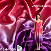 Tissu en Chiffon Imprimé Dégradé Ombre 2026, en Polyester Transparent, Idéal pour Robes de Demoiselle d'Honneur et de Soirée