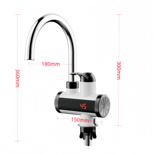 Grifo <span class=keywords><strong>Calentador</strong></span> de Agua Instantáneo Eléctrico de Acero Inoxidable 3S con Pantalla LED y Cuerpo de Plástico para Cocina, <span class=keywords><strong>Precio</strong></span> de Fábrica - Product Image 6