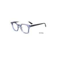 Montures de lunettes optiques carrées classiques en acétate TR avec détails rivetés pour lunettes de vue unisexes OEM ODM