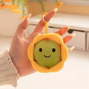 Lindo y adorable mini colgante de peluche con forma de tarta de huevo, muñeco de tela de dibujos animados, amuleto para bolso y llavero - Product Image 2