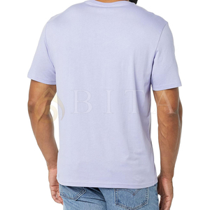 Nouveau design, t-shirts unis pour hommes de haute qualité, respirants, personnalisables, décontractés, pour l'été, col en V, prix de gros - Product Image 2