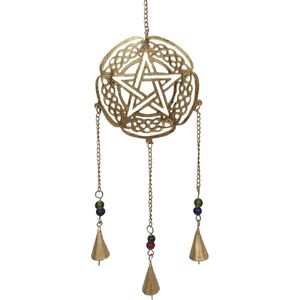 PARIJAT fait à la main décoratif mur porte tentures fer étoile Design traditionnel indien artisanat perles laiton métal décoration de la maison - Product Image 1