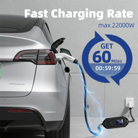 GDON Station de charge électrique domestique triphasée 22kw Niveau 2 Unité de charge rapide de type 2 pour véhicule électrique