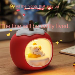 Nouvelle <span class=keywords><strong>Apple</strong></span> House LED veilleuse tactile contrôle à piles moderne chevet étudiant amis collègues vacances cadeaux en gros - Product Image 6