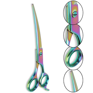 Kit de ciseaux de barbier pliables en acier inoxydable pour droitiers, avec tondeuse, rasoir, ciseaux à effiler et ciseaux de coupe pour usage en salon de coiffure - Product Image 6