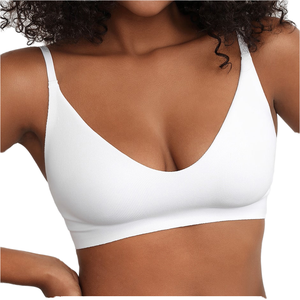 Sujetador sin costuras Ladymate ODM/OEM, sin relleno, sin aros, transpirable, de punto, sin espalda, de una pieza, liso y sencillo. - Product Image 1