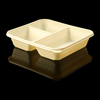 Boîte à lunch jetable écologique en amidon de maïs biodégradable pour repas à emporter, bureau, pique-nique, sushi, salade